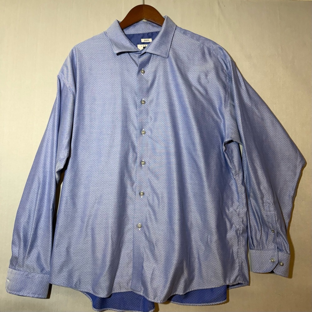 Men's Joseph Abboud Light Blue Patterned Dress Shirt